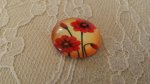 round glass cabochon 20mm flower 01-049 