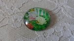 round glass cabochon 20mm flower 01-041 