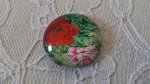 round glass cabochon 20mm flower 01-029 