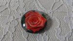 round glass cabochon 20mm flower 01-022 