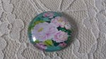 round glass cabochon 20mm flower 01-013 