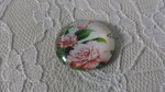 round glass cabochon 20mm flower 01-009 