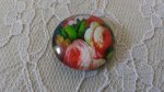 round glass cabochon 25mm flower 01-039 