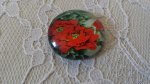 round glass cabochon 25mm flower 01-035 