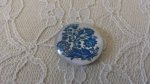 round glass cabochon 25mm flower 035 