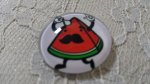 round glass cabochon 25mm moustache 030 