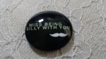 round glass cabochon 25mm mustache 029 