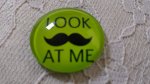 round glass cabochon 25mm mustache 026 