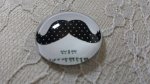 round glass cabochon 25mm moustache 018 