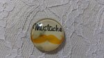 round glass cabochon 25mm moustache 008 