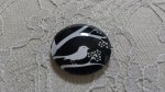 round glass cabochon 25mm birds 021 