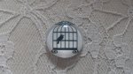 round glass cabochon 25mm birds 015 