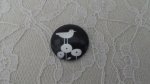 round glass cabochon 25mm birds 012 