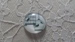 round glass cabochon 25mm birds 003 