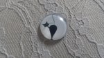 round glass cabochon 25mm cat 002 