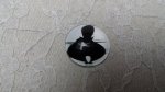 round glass cabochon 20mm cat 009 