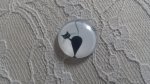 round glass cabochon 20mm cat 002 