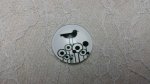 round glass cabochon 20mm birds 018 