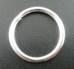 100 Thick Open Junction Rings 16 mm Silver