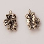 Gemini Zodiac Sign Charm Silver Metal N°01