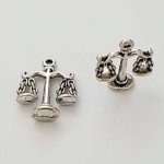 Zodiac sign charm Libra Silver Metal N°06