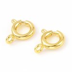 Gold plated round spring clasp N°01 Gold