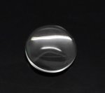 10 Round Cabochons 12 mm in transparent burr glass N°03