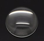 5 Cabochons Ronds 18 mm in transparent burr glass N°07