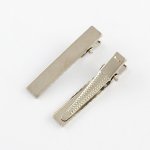 Pince barrette Crocodile Pince Cheveux- Couleur Argent 45 mm x 8 mm