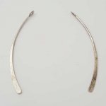 Bar Curved Metal Rod Silver 1 ring N°01 Silver