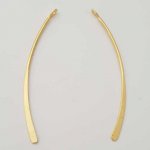 Bar Curved Metal Rod Silvered 1 ring N°01 Gold