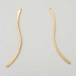 Bar Curved Metal Rod Silver 1 ring N°02 Gold