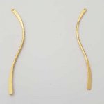 Bar Curved Metal Rod Silvered 1 ring N°03 Gold