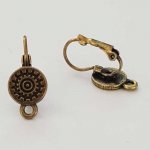 Support Boucle d'oreille Dormeuse N°106 x 1 Paire Bronze