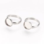 1 support cabochon bague de 18 mm Argent N°05