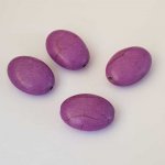 Perle Ovale Craquelé Mauve 17 mm N°01