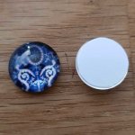 cabochon rond en verre 14mm divers 005