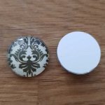 cabochon rond en verre 18mm divers 028