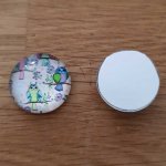 cabochon rond en verre 20mm divers 024