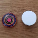 cabochon rond en verre 20mm divers 029