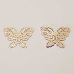 Breloque papillon N°21 Rose Clair 15 x 20 mm