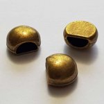 2 Embouts de finition pour cordon demi rond de 10 x 5.5 mm Bronze N°02