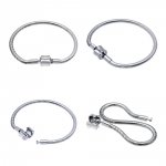 Bracelet Acier Inoxydable N°06 Argent Fermoir Clip 18 cm