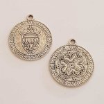 Breloque Médaille pièce 30 mm Argent-07