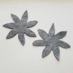 Jolie petite fleur en Feutrine 80 mm N°05-01 x 2 pièces