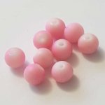 Perle Ronde effet gomme uni 10 mm Rose 02