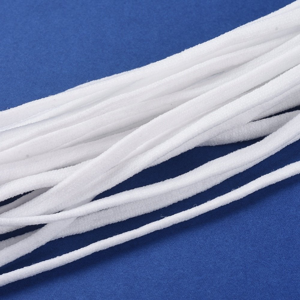 Elastic Polyester Flat 4 mm white to 10 cm