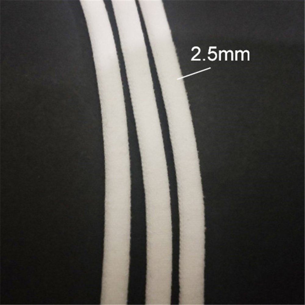 Elastic mask Polyester round 2.5 mm White x 50 meters