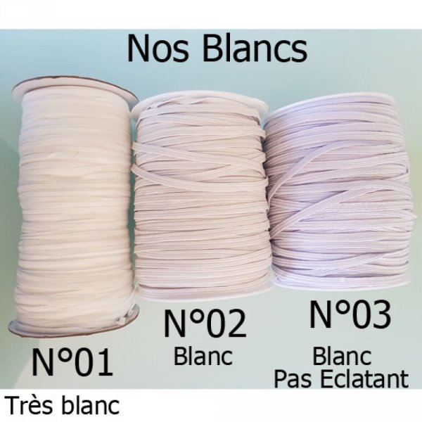 Elastic flat mask 3 mm x 150 m White