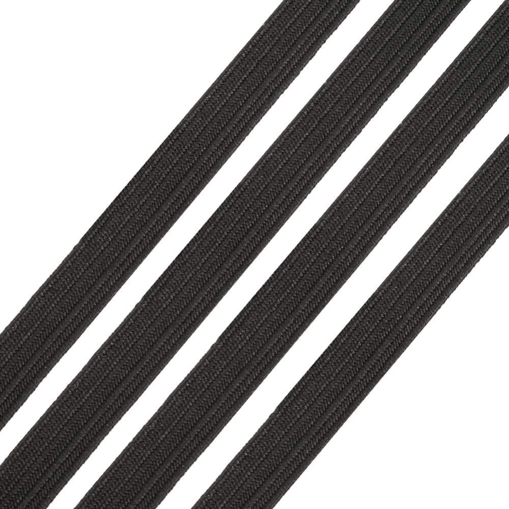 Flat elastic 5 mm Black per meter